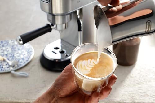 De'Longhi Milk Frothing Pitcher, Stainless Steel, 17 oz - DLSC069 (Pack of 6) - color: Stainless Steel, size: 500ml (Pack of 6)