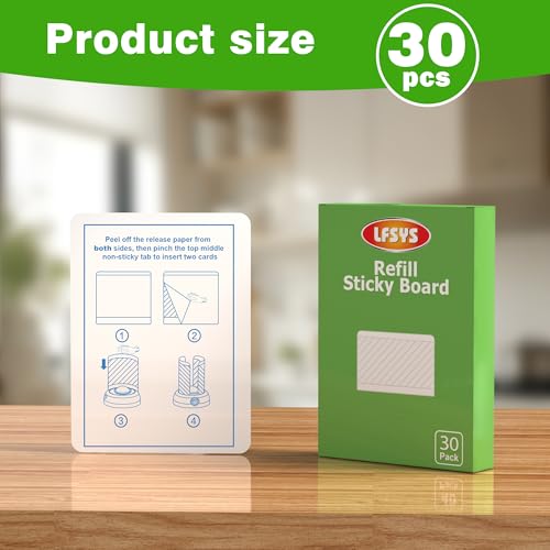 30-Pack Double-Sided Sticky Refill Cards for 360° UV Light Fly Trap – Easy-to-Replace Adhesive Sheets for Effective Insect Trapping - style: 30 Refills