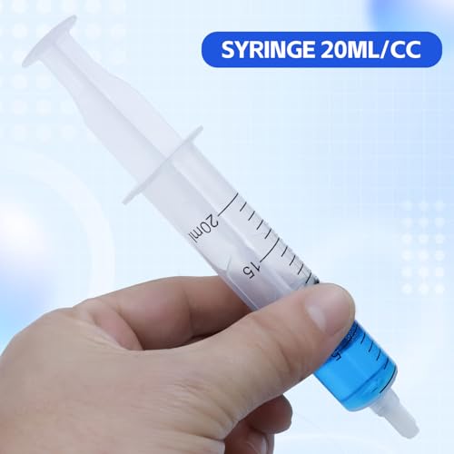 20ml Syringes Without Needles, 20cc Luer Lock Syringe - Disposable Individually Wrapped(30 Pack) - size: 20ml