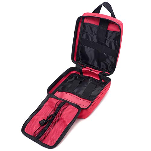 Molle Pouch, Sturdy 600D Nylon Tactical Medical Pouch,Rip-Away EMT First Aid Pouch (Bag Only) - color: red1