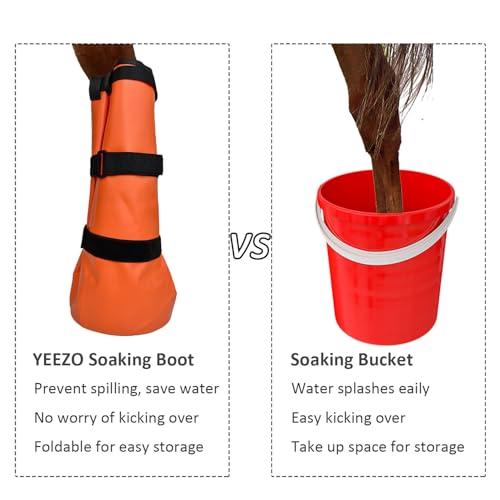 yeezo Hoof Soaking Bag Horse Soaking Boot Hooves Wrapped Easy Soaker Treating Bags with EVA Pad