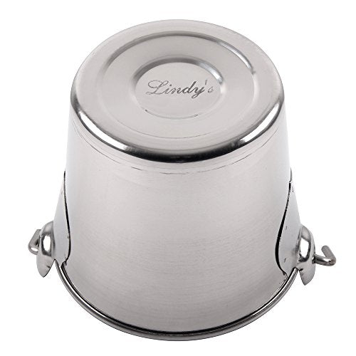 Lindy's 1-Quart Stainless Steel Bucket, Durable Seamless Bucket for Many Home Tasks, Carry Water or Milk, Fill with Food, Use as a Flower Pot, Cleaning Bucket, Table Centerpiece and Much More - size: 1 quart