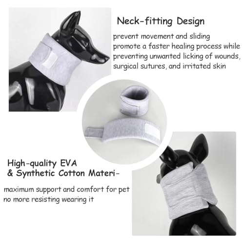 Cat Neck Brace Cover - Adjustable Elizabethan Collar for Post-Surgery Recovery Anti-Lick Wound Protective Cervical Cone for Small Medium Large Dogs Cats (Neck Girth 5.5-110" Depth3.1 - color: Pink, size: S