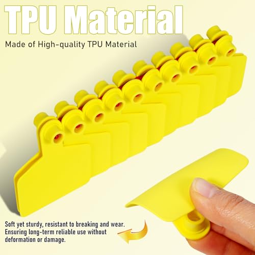 Blank Ear Tags 100 Pieces Livestock Identification Tags Blank Livestock Ear Tags for Cattle Cow Pig Goat Sheep Dog (Yellow 3x2.44'') - color: Yellow 3x2.5''