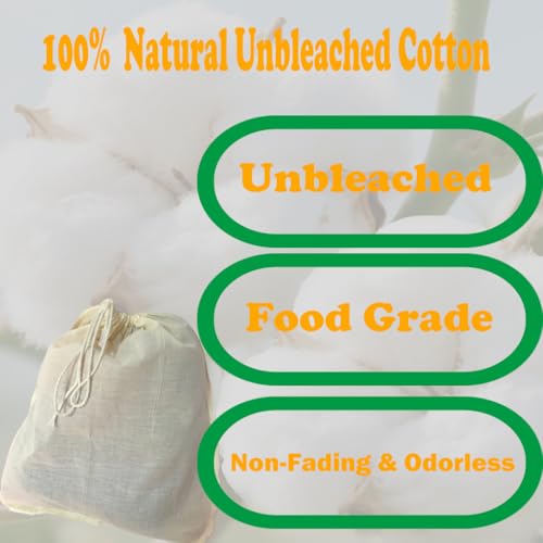 Nut Milk Bag,Cheese Cloths Bag for Straining,Unbleached Cotton Reusable Ultra-dense Cheesecloth Strainer Bag for Juicing Almond Oat Soy Milk Yogurt Butter Wine Cooking Jelly Turkey(3 pc,12"x 12")