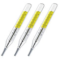 Glass Thermometer Mercury Free Clinic Traditional Dual Scale C&F 3PK