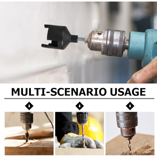 2 Pcs Self-Drilling Electric Fence Insulator Socket for Wood Post, Screw-in Insulator Adapter with Drill Chuck, Compatible with Agricultural Fencing and Livestock Containment