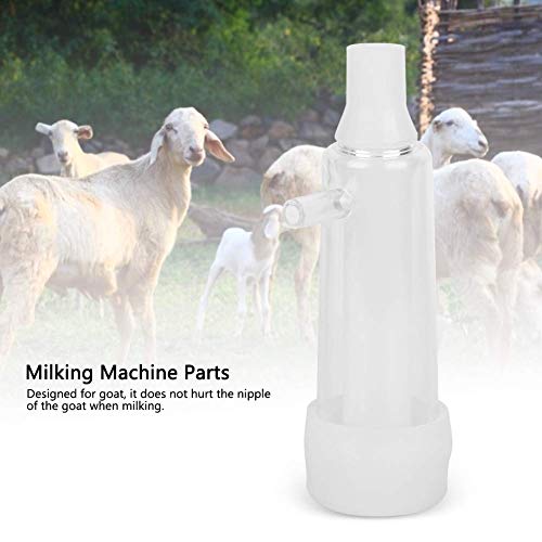 Fdit Goat Milking Liner, Silicone PC Replacement Accessory for Milking Machine Food Grade Easy Clean White 15.5 x 5 cm 1 Piece