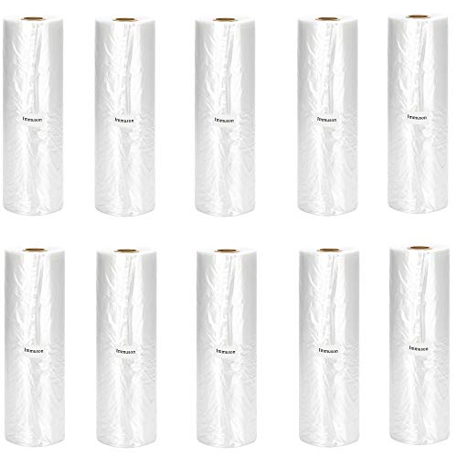 Immuson Food Storage Bags, 12 x 20 Plastic Produce Bag on a Roll Fruits, Vegetable, Bread, Food Storage Clear Bags (10 Rolls-3500 Bags) - size: 10 Rolls-3500 Bags