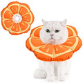 Avont Soft Adjustable Cat Recovery Collar, Cute Elizabethan Cone for Pets, Mandarin M