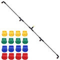 Sprayer Boom Wand with 4 Flow Rate Nozzles -Wide-Coverage Agricultural & Lawn Spray Attachment for Tractors/UTVs