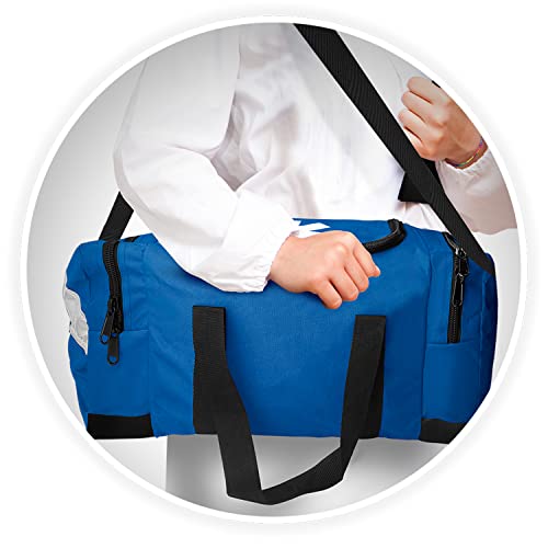 ASA TECHMED Large EMT First Responder Trauma Medical Bag Empty for Home 21x12x9 Inches, Office, School, EMTs, Paramedics, First Responders, Blue - color: Blue