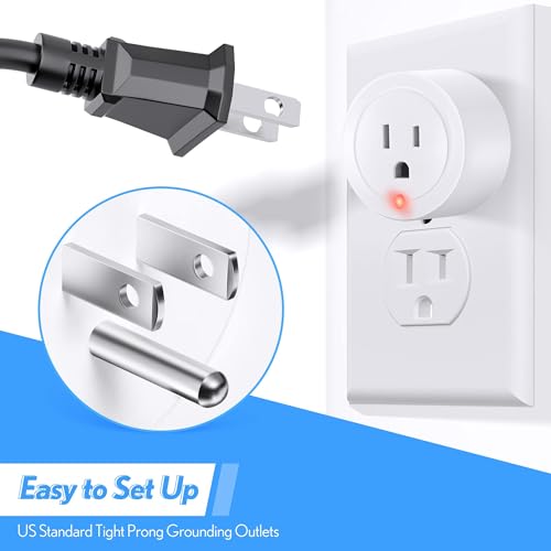 Feekoon 1 Piece Thermostatically Controlled Outlet, On at 32F/Off at 50F Thermostat Plug Outlet for Winter Chicken Water Coop Heater, Temperature Controllers for Bird Bath Deicer Outdoor