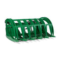 Titan Attachments Extreme Root Grapple Rake Attachment, Global Euro Connection, Heavy-Duty Rake Attachment, Twin 3,000 PSI Cylinders, Replaceable Forged Steel Teeth - size: Rake Length: 72"