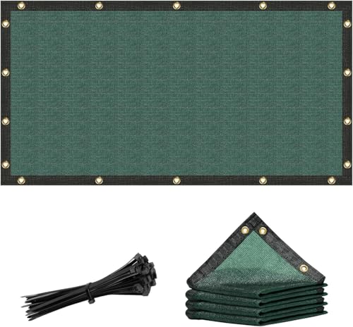 Amgo 2' x 2' Green Custom Size Shade Cloth with Grommets - 90% Sunblock, Durable Mesh Fabric Tarp for Dog Kennel Cover, Fence Privacy Screen, Greenhouse, Chicken Coop & Pet Playpen. - color: Green, size: 2' x 2' Custom Size