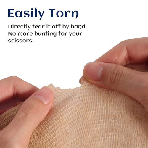 Elastic Self Adhesive Bandage Wrap 4 Inch, Breathable Non Woven Cohesive Bandage, Vet Wrap for Dogs, Ankle Sprains Swelling, Sports Athletic Tape (24 Count Brown) - color: 4 Inch-24 Count Brown