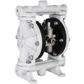 VEVOR Air-Operated Double Diaphragm Pump, 1/2 in Inlet & Outlet, Polypropylene Body, 13.2 GPM & Max 120PSI, PTFE Diaphragm Pneumatic Transfer Pump for Petroleum, Diesel, Oil & Low Viscosity Fluids - size: 2.5 GPM