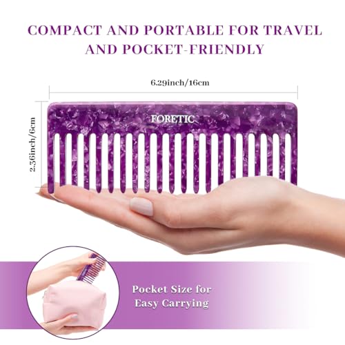 Large Wide Tooth Comb for Women, Men, and Kids - Handmade Detangler for Curly, Long, and Short Hair - Professional 6.29 Inch Hair Cutting Comb for Wet and Dry Use - size: 1PCS