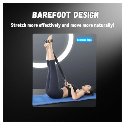Multifunction Tension Rope Set,Upgraded Smart Stirrup Puller | Adjust Sit Up Bar-Pedal Puller Tensioner Workout Bands Resistance With Abdomen/Waist/Leg/Hips/Chest/Back