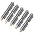5PCS 3 Inch Bullet Weld On Hinges, Weldable Carbon Steel Barrel Hinges Heavy Duty for BBQ Smoker, Trailer Ramp, Gates, Trucks, Metal Swing Door, Industrial Rustproof - size: 3 Inch