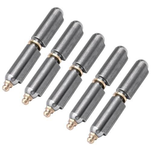 5PCS 3 Inch Bullet Weld On Hinges, Weldable Carbon Steel Barrel Hinges Heavy Duty for BBQ Smoker, Trailer Ramp, Gates, Trucks, Metal Swing Door, Industrial Rustproof - size: 3 Inch