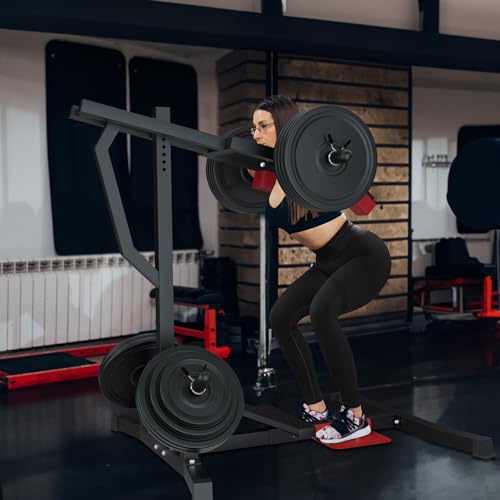 VIVITORY Leverage Squat Calf Raise Machine, Hack Squat Machine | Lower Body Training, Leg Press Machine, Weight Training Home Workout Equipment