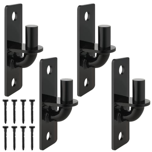 Wall Mount Gate Hinges 4 Pack Farm & Chain Link Gate Hinges with 5/8" Pin | Heavy Duty Outdoor Metal Gate Hardware for Fence Posts, Rust-Resistant Metal gate hinges for Fences, Barns, Sheds, and Gates - size: 4 Pack