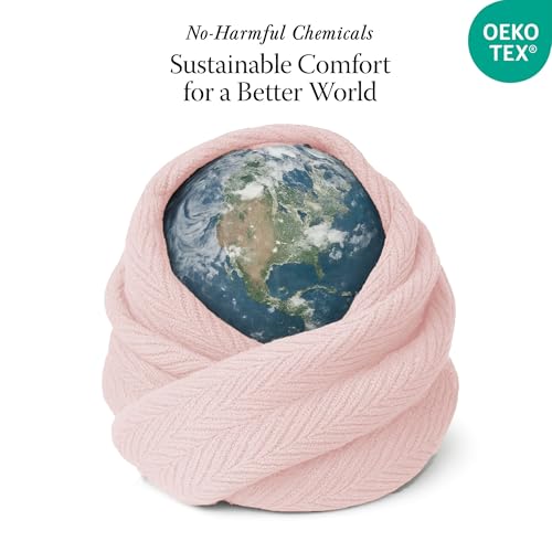 Threadmill Luxury Cotton Blankets for Queen Size Bed | All-Season 100% Cotton Queen Size Blanket | Herringbone Cozy, Soft Breathable Fall Thermal Blanket fits Full Size Bed | English Rose | All-Season Thermal Blanket, Soft & Breathable, Cozy Moisture-Wick
