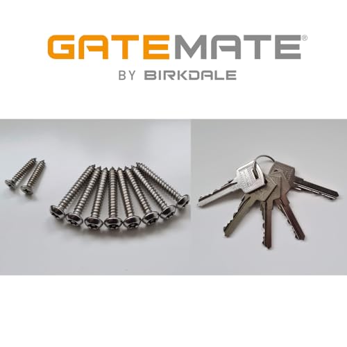 GateMate Long Throw Gate Lock, Euro Profile Gate Lock for Sheds, Gates & Garage Doors, Keyed Outside & Inside Thumb Turn, 316 Stainless Steel, for Wooden Gates & Doors Up to 2¾”, 5 Keys