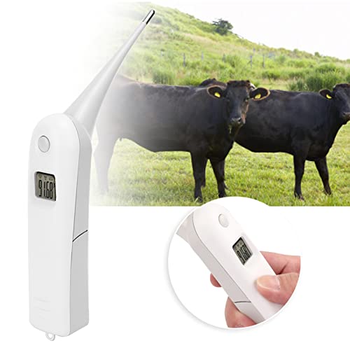 Tiiyee Pet Thermometer, Fast Digital Veterinary Thermometer Electronic | Waterproof Flexible Round Tip, Accurate Temperature Readings for Cats Dogs Horse Cattle Pigs Sheep, Livestock Fever Detection