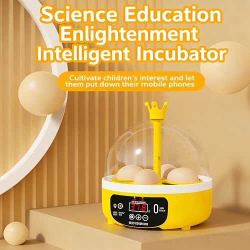 Egg Incubator with Manual Egg Turning & Humidity Control, Incubators for Hatching Eggs, Poultry Incubator for Chicken Duck Goose Quail Bird Eggs, for Kids (Manual)