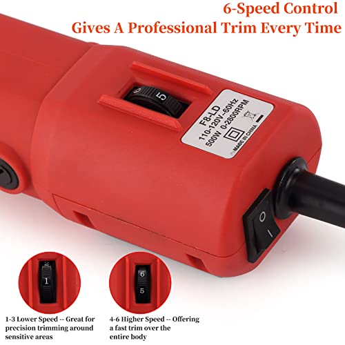 DUCKBOY 500W Cordless Horse Clipper, Rechargeable, for Horse Cattle Alpacas | Ideal for horses, cattle, alpacas & llamas. Cordless, rechargeable for farm grooming. Sharp blades for thick coats - size: Corded 500W