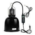 Reptile Light Fixture with Dimming Thermostat, 5.5 Inch Deep Dome Light Fixture with Timer, Reptile Aluminum Dome Fixture for Basking/Heat/UVA/UVB Lamp Bulb - size: 5.5in Deep Dome(Temperature Display)