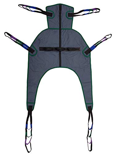 Universal Divided Leg Patient Lift Sling with Headrest (Small) Compatible with Hoyer, Invacare, McKesson, Drive, Lumex, Medline, Joerns and Other Patient Lifts, Solid Fabric Polyester - size: Small (Pack of 1)