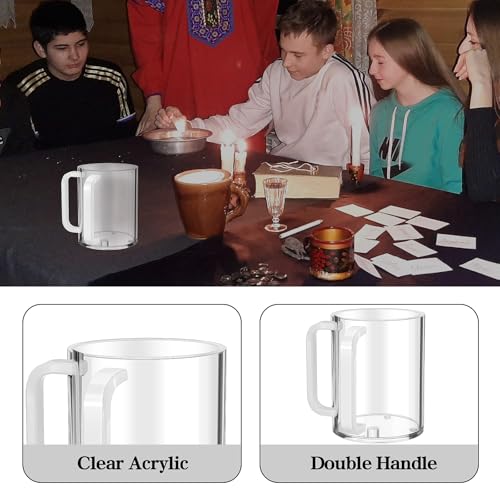 MAQUITA Judaica Hand Washing Cup with Dual Handles, 5" Acrylic Wash Cup for Jewish Ritual (White) - color: White