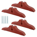 4pcs Wooden Folding Room Divider Stand with Screws,Room Divider Screen Holder Feet Partition,Folding Privacy Screen Holder for Hotel Home Office (Dark Red) - color: Dark Red