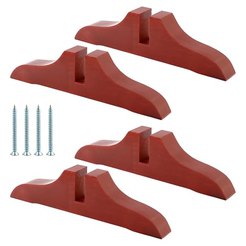 4pcs Wooden Folding Room Divider Stand with Screws,Room Divider Screen Holder Feet Partition,Folding Privacy Screen Holder for Hotel Home Office (Dark Red) - color: Dark Red
