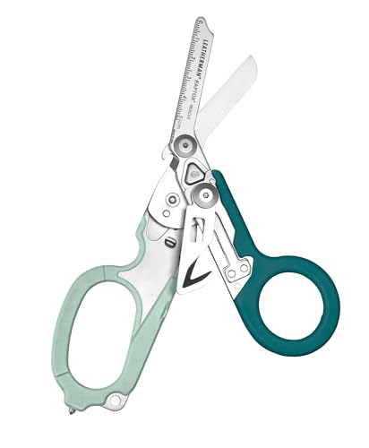 LEATHERMAN, Raptor Rescue, 6-in-1 Heavy-Duty Emergency/Trauma Shears with Carbide Glass Breaker & Strap Cutter, Made in the USA, Icy Mint - color: Icy Mint