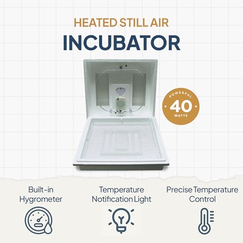 Farm Innovators 2100 Heated Still Air Incubator for 4 Dozen Eggs with Built in Hygrometer, Solid State Circuitry, and 2 Large Viewing Windows (4 Pack) - color: Still Air, size: 4 Pack