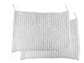 2 Pieces, White, Slow hay net for Horse Hay Feeder mesh hay Bag Goat stall Trailer Horse Feed (35 x 31 inch)