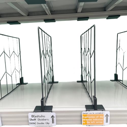 20 Pcs 40 * 30CM Warehouse Iron Shelf Dividers,Cabinet Divider,Shelf Divider,Shelf Dividers,Shelves Divider,Shelves Dividers,Shelving Dividers,Double Clip Shelving Divider - color: Gray Iron Net, size: 40*30CM+【5CM】Double Clip