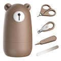 PAPABEAR Baby Nail Clippers Set with Cute Case, Infant Fingernail and Toenail File Kit for Newborn Manicure and Pedicure, New Mom Grooming Gift - color: Bronze