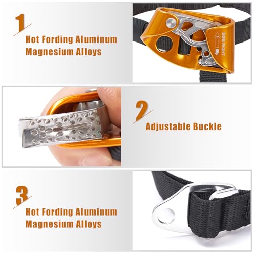 SOB Quick Step Foot Ascender,Outdoor Rock Climbing Tree Arborist, Mountaineering Equipment Climbing Rappelling Device for 8-13mm Rope