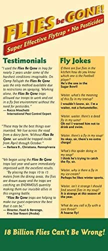 Flies Be Gone Fly Trap – Disposable Outdoor Fly Trap, Protein-Powered Attractant for Farms, Ranches & Patios – Hanging Fly Catcher, Fast Fly Infestation Control for Livestock & Backyards 300-Pack - size: 300 Traps