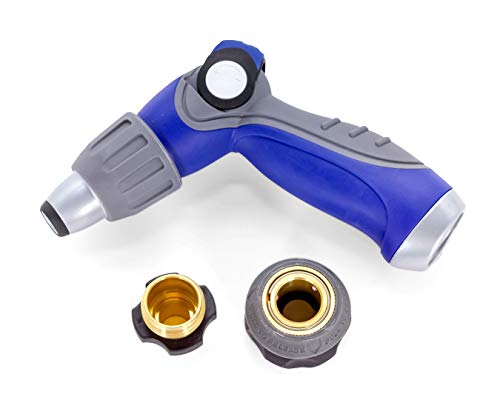 Camco 40’ Coiled Water Nozzle with Adjustable Spray Pattern Kit – Hose Design Prevents Kinking and Tangling, for Car Washing and Gardening (41982) - style: 40' Coiled Water Hose Kit
