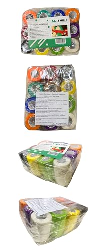 Self Adhesive Bandage Wrap 3 inch, for Wrist Ankle Sprains, Vet Wrap for Animals, 12 Rolls