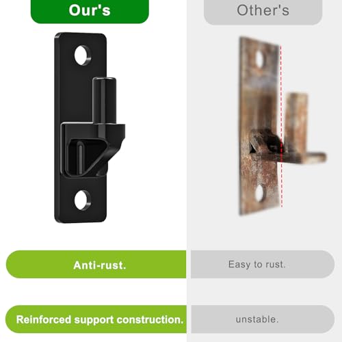 Insaga Heavy Duty Gate Hinges, 4Pack High Strength Steel with Electroplated Finish, 600LB Load Capacity, Thick 6mm Black Hinges for Farm Gates, Fences, Barns, Sheds & Outdoor Gates (4.9"x1.5") - color: Black-4Pack