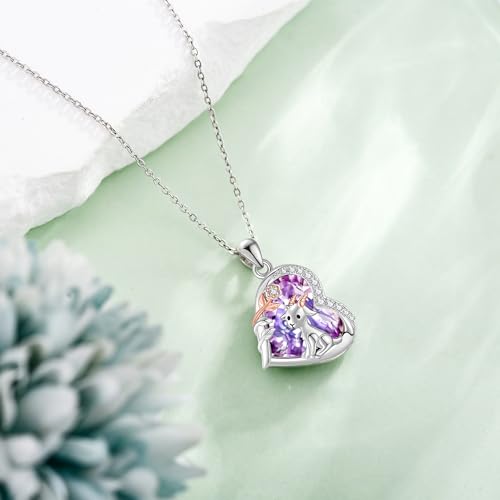 Goat Necklace Crystal Goat Necklace Sterling Silver Heart Goat Necklace Animal Pendant Jewelry for Women Goat Gift for Goat Lovers - style: crystal goat