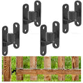 Gate Hinges Heavy Duty, Steel Hinges with Electroplated Coating, 4 Packs Wall Mount Gate Hinges for Fences & Farm Gates, Gate Hardware 600 lbs Capacity - color: Black 4Pack(8pcs)