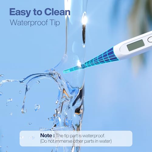 Boncare Digital Thermometer for Adults, Kids & Babies, Dark Blue | Accurate & Safe Oral and Rectal Thermometer with 10-Second Reading and Fever Alarm - color: Dark Blue
